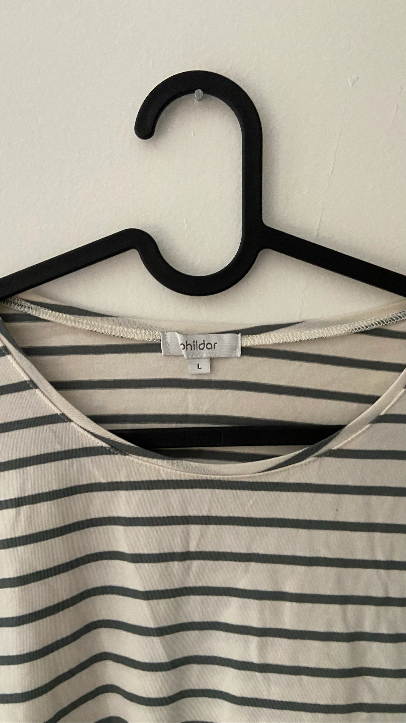 White and grey striped top size L – photo 3